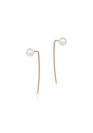 Small Spike Earrings Pearl