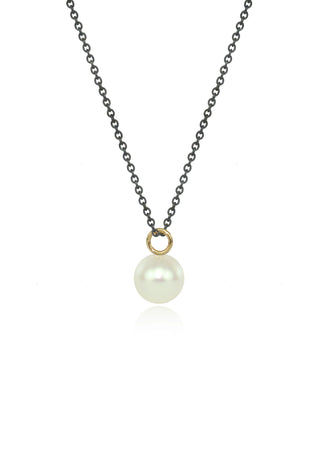Pearl Ox Silver & Gold Necklace