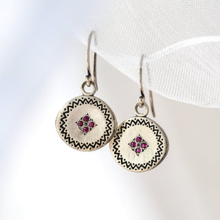 Memories Four Star Ruby Earrings