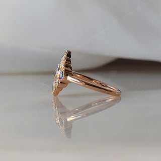 Blue Montana Sapphire and Diamond Ring