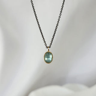 Rose Cut Emerald Necklace