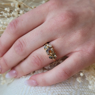 Le Jardin Hexagon Montana Sapphire Ring