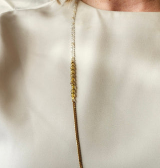 Gold Rutilated Quartz Beaumont Necklace