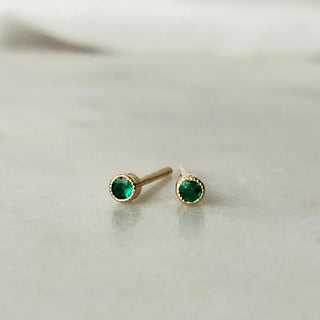 Yellow Simplicity Emerald Stud