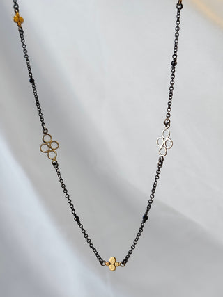 Black Spinel Charm Necklace