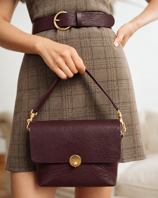 Kamiko Pebbled Bag - Bordeaux