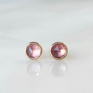Pink Spinel Stud Earrings