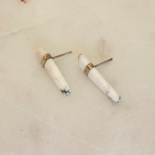 Limited Edition Howlite Wrap Stud Earrings