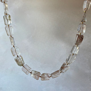 Copper Rutilated Quartz Necklace-one of a kind