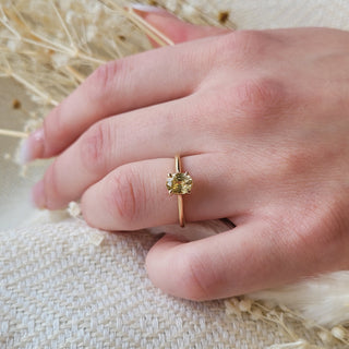 Oval Yellow Sapphire Ring