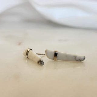 Limited Edition Howlite Wrap Stud Earrings
