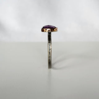Striped Amethyst Statement Ring