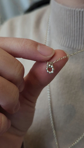Prism Full Mini Circle Silver Necklace