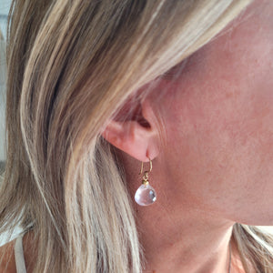 Rose Quartz Drop Earrings