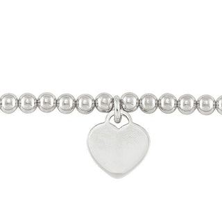 Sterling Silver Heart Tag Bracelet