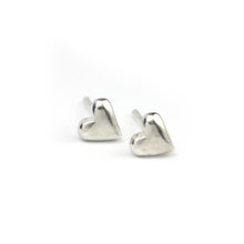 Load image into Gallery viewer, Marmalade Designs Sterling Silver &quot;Heart&quot; Sculpted Studs