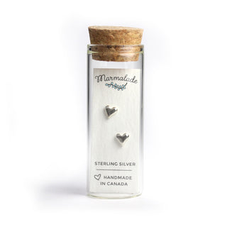 Sterling Silver "Heart" Sculpted Studs