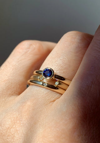Slice Solitaire Sapphire Ring