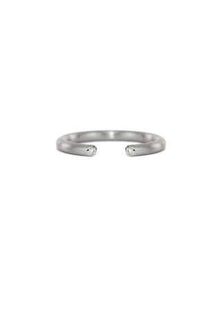Slice Silver Round Diamond Ring