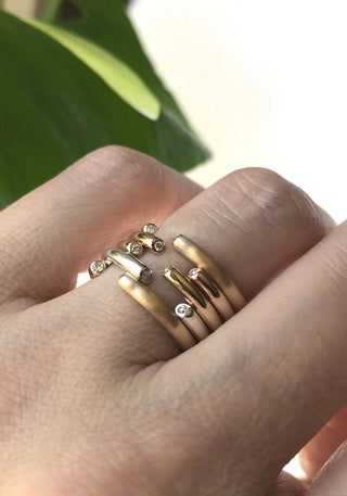 Slice Round Diamond Ring