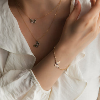 14K Gold Filled Butterfly Bracelet