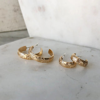 Flora Hoop Earrings