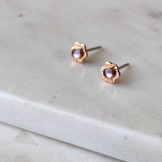 14K Gold Filled Mini Flower Stud Earrings
