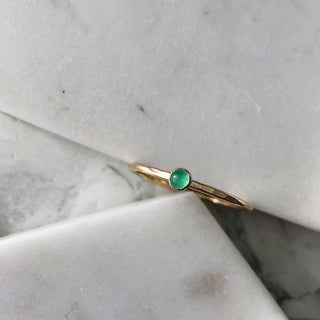 14K Gold-Filled Emerald Petite Stacking Ring