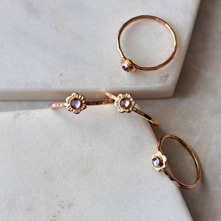 14K Gold-Filled Petite Flower Ring