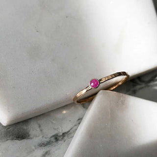 14K Gold-Filled Petite Ruby Stacking Ring