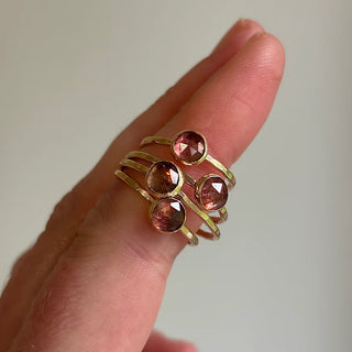 14K Gold-Filled Pink Tourmaline Stacking Ring