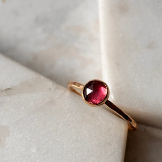 14K Gold-Filled Pink Tourmaline Stacking Ring