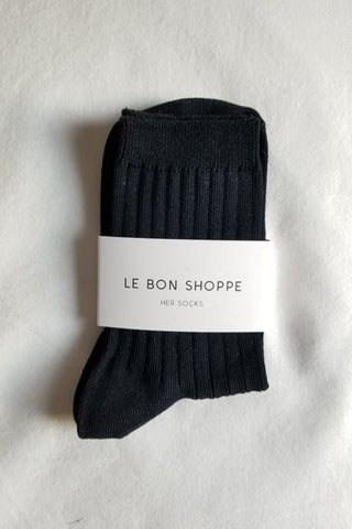 Le Bon Shoppe Her MC Socks -True Black