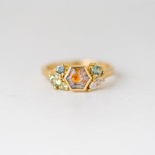 Le Jardin Hexagon Montana Sapphire Ring