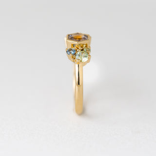 Le Jardin Hexagon Montana Sapphire Ring