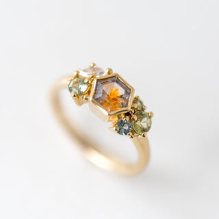 Le Jardin Hexagon Montana Sapphire Ring