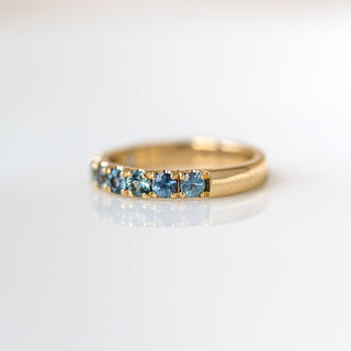Yellow Gold Montana Sapphire Band