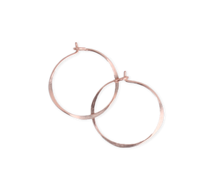 Medium Round Hoop Earrings Rose Gold Filled