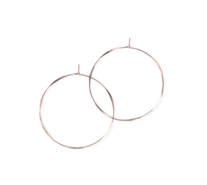 Large Round Hoop Earrings Rose Gold Filled