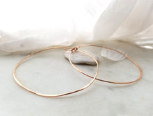 Load image into Gallery viewer, Extra Large Round Hoop Earrings Rose Gold Filled
