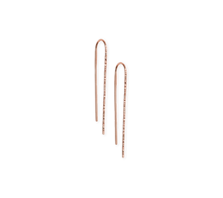 Large Trace Hook Earrings Rose Gold Filled