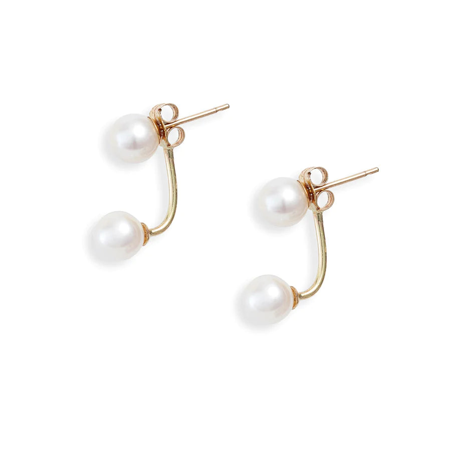 Pearl hot sale jacket earrings