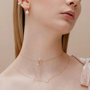 Poppy Finch Pearl Toggle Necklace