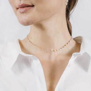 Oval Shimmer Contrast Necklace