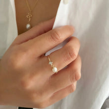 Load image into Gallery viewer, Poppy Finch Diamond Oval Pearl Ring