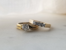 Load image into Gallery viewer, Modern Vintage Inspired Diamond Engagement Ring