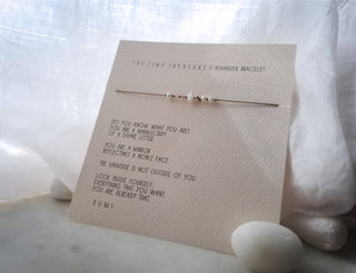 Mai Lin The Tiny Treasure // Reminder Bracelet On Walnut Silk thread