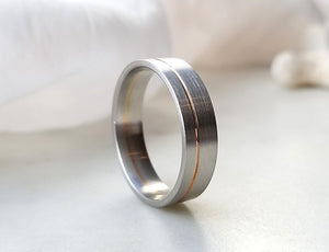 Platinum And Red Gold Band