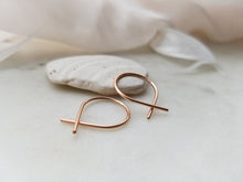 Load image into Gallery viewer, Small Fish Earrings Rose Gold Filled