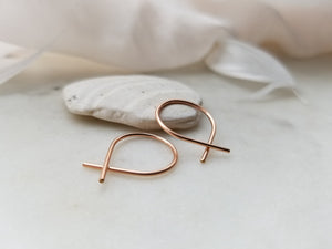 Small Fish Earrings Rose Gold Filled